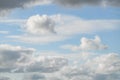 Wonderful view of white cumulus clouds against the blue sky Royalty Free Stock Photo