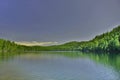 Wonderful view on a wild lake in Quebec, Canada