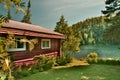 Wonderful view on a wild lake in Quebec, Canada