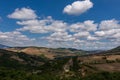 Wonderful views of Abruzzo. View from the medieval castle of Roccascalegna, in the province of Chieti, Italy.