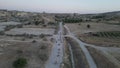 Wonderful views of Cappadocia through the eyes of an eagle. Quadrocycles. The view from the drone. Royalty Free Stock Photo