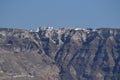 Wonderful Views Of The City Of Oia On Top Of A Mountain On The Island Of Santorini From High Sea. Architecture, Landscapes, Cruise