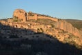 Wonderful Views Of The Collegiate Castle Santa Maria The Major At Sunset In Alquezar. Landscapes, Nature, History, Architecture.