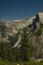 Wonderful Views Of The Half Dome From The Highest Part Of One Of The Mountains Of Yosemite National Park. Nature Travel Holidays.
