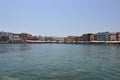 Wonderful Views Of The Port Of Chania In Venetian Style With Immensity Of Souvenir Shops And Restaurants. History Architecture Tra