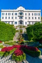 The wonderful Villa Carlotta and the fountain in front of it in Tremezzo, Lombardy, Italy