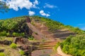 Wonderful volcano layers in the province of Garrotxa Catalonia, Spain