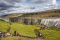 Wonderful waterfall Dettifoss in Iceland, summer time