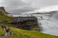 Wonderful waterfall Gullfoss in Iceland, summer time