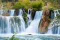 Wonderful waterfalls in Krka National Park, Croatia Royalty Free Stock Photo
