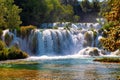 Wonderful waterfalls in Krka National Park in Croatia