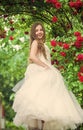 Wonderful wedding dress. look as princess. bridesmaid. childhood happiness. girls party dress. female fashion salon Royalty Free Stock Photo