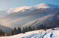 Wonderful winter landscape in mountains