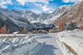 Wonderful winter landscape with snow in italian Alps. Macugnaga, Italy Royalty Free Stock Photo