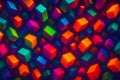 The wonderful world of abstract gradient color cube blocks Royalty Free Stock Photo