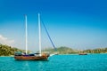 Wonderful yachts in the bay. Turkey. Kekova. Royalty Free Stock Photo