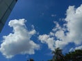 A wonderfule of blue sky, everyday is a good day when i see a white and blue of the sky Royalty Free Stock Photo