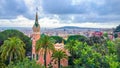 Wonderfull metropolitan city of Barcelona seen from high peek Royalty Free Stock Photo