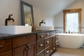 Wonderfully designed bathroom in a country house Royalty Free Stock Photo