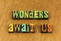 Wonders await us adventure journey excitement Royalty Free Stock Photo