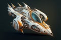 Wondrous futuristic small sci-fi space racer with engine for space racing.