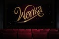 Wonka movie in the cinema. Astana, Kazakhstan - October 28, 2023.