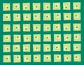 Wonky square pattern
