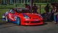 red Toyota Soarer or Lexus SC300 on paddock Royalty Free Stock Photo