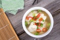 Wonton dumpling asian soup