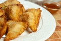 Wontons. Fried dumplings Royalty Free Stock Photo