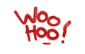 Woo Hoo shoutout written in graffiti style isolated Royalty Free Stock Photo