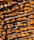 Wood abstract background. pattern dry firewood pile for furnace kindling. Chopped firewood logs. Firewood stack. Royalty Free Stock Photo