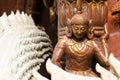 Wood angel statue in the temple