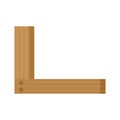 Wood angle icon, flat style