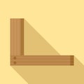 Wood angle icon, flat style