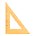 Wood angle ruler icon cartoon vector. Triangle pencil