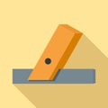 Wood angle tool icon, flat style