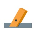 Wood angle tool icon, flat style