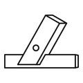 Wood angle tool icon, outline style
