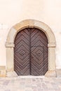 Wood arch doorway