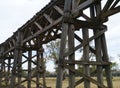 Wood Australian rail bridge Royalty Free Stock Photo