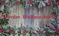 Wood background frohe weihnachten