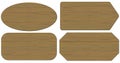 Cartoon Wood Banners Wooden planks set. Vector