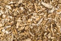 Wood Bark Chip Mulch. Full Background View Royalty Free Stock Photo