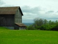 Wood barn in springtime in Finger Lakes Region of NYS