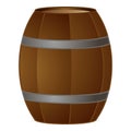 Wood barrel icon, cartoon style Royalty Free Stock Photo