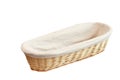 Wood basket for bread Royalty Free Stock Photo