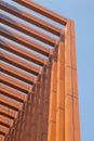 Wood battens slat of the building