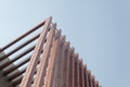 Wood battens slat of the building