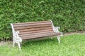 Wood bench on grass Royalty Free Stock Photo